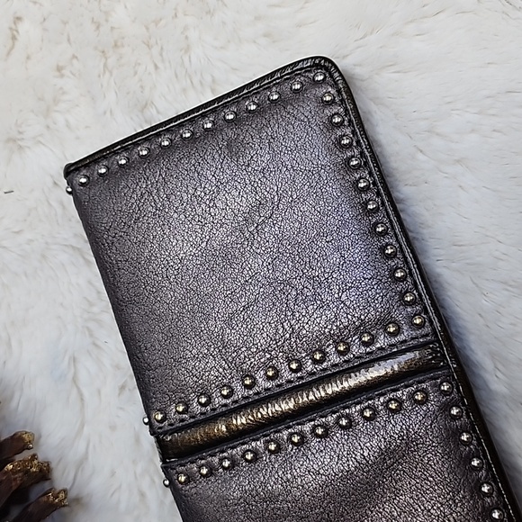 Brighton Metallic Studded Wallet EUC some corner rubbing - Picture 15 of 16